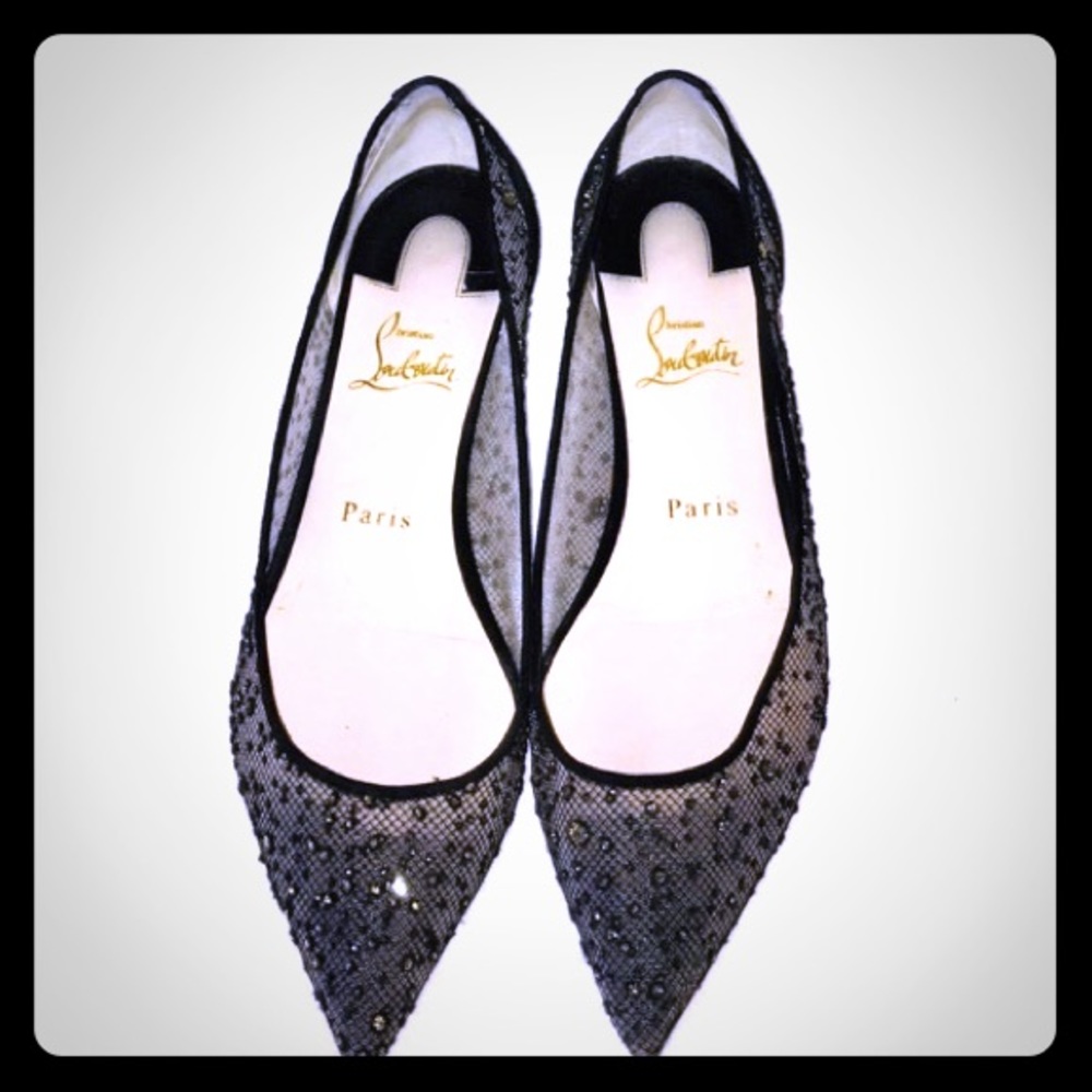 Louboutin Sparkly Flats